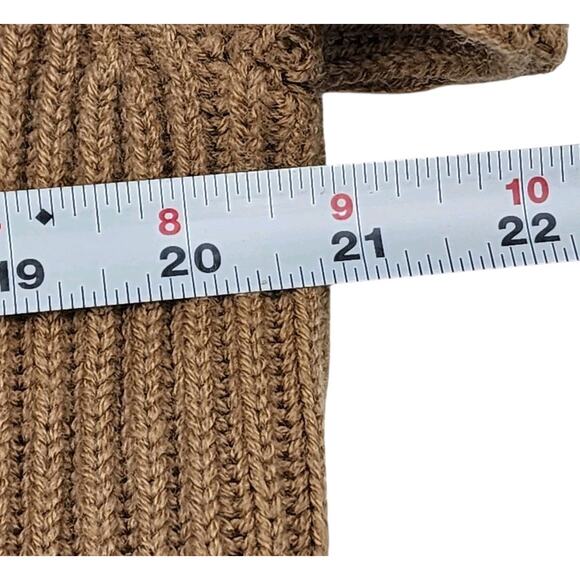 Aritzia Babaton Roger Sweater Merino Wool Tan Brown V Neck Ribbed Womens XS - Picture 11 of 11